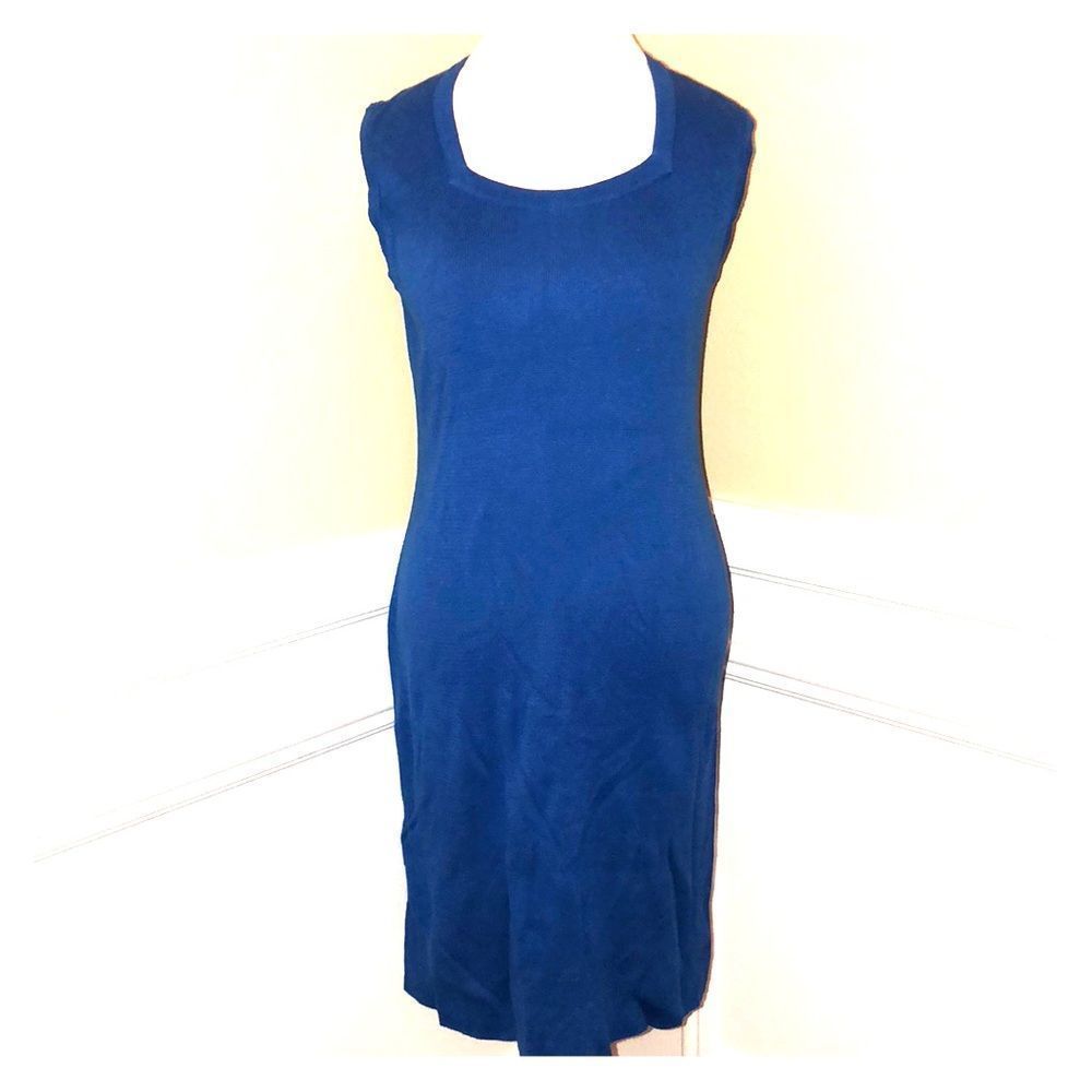 Eureka Blue Knit Midi Dress Medium
